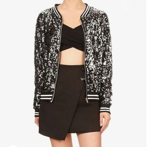 Sequin Bomber Jacket XL
